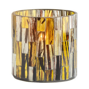 Yellow Mosaic Glass Planters (Only 1 Large Left!)