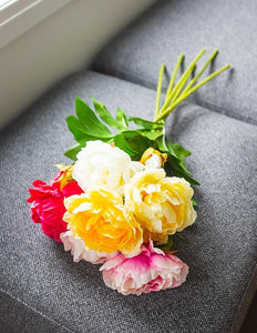 Double Bloom Peony Stems (6 Colours)