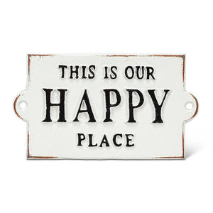 "Happy Place" Cast Iron Sign (Only 2 Left!)