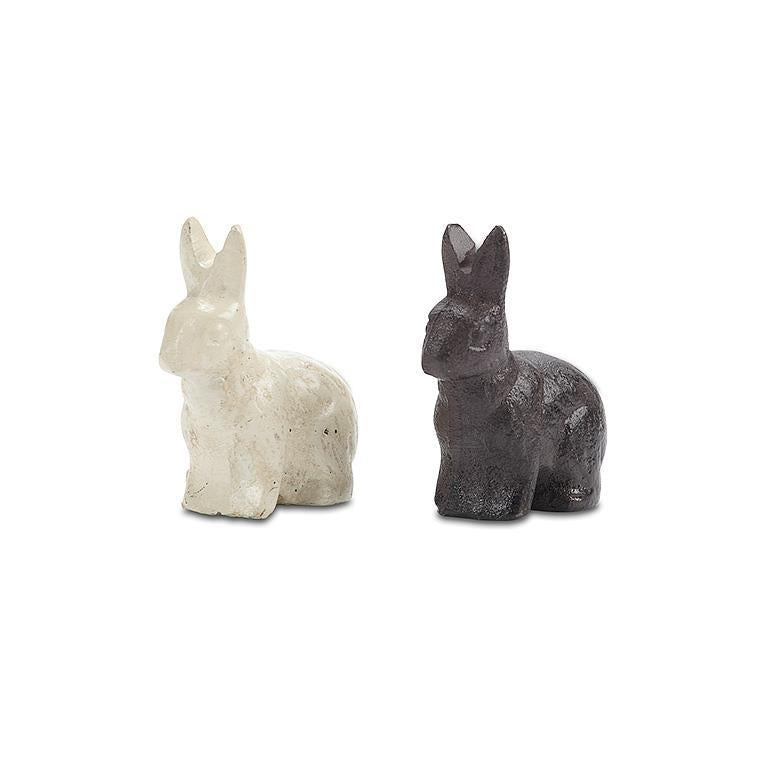 Mini Cast Iron Sitting Bunny (2 Colors)