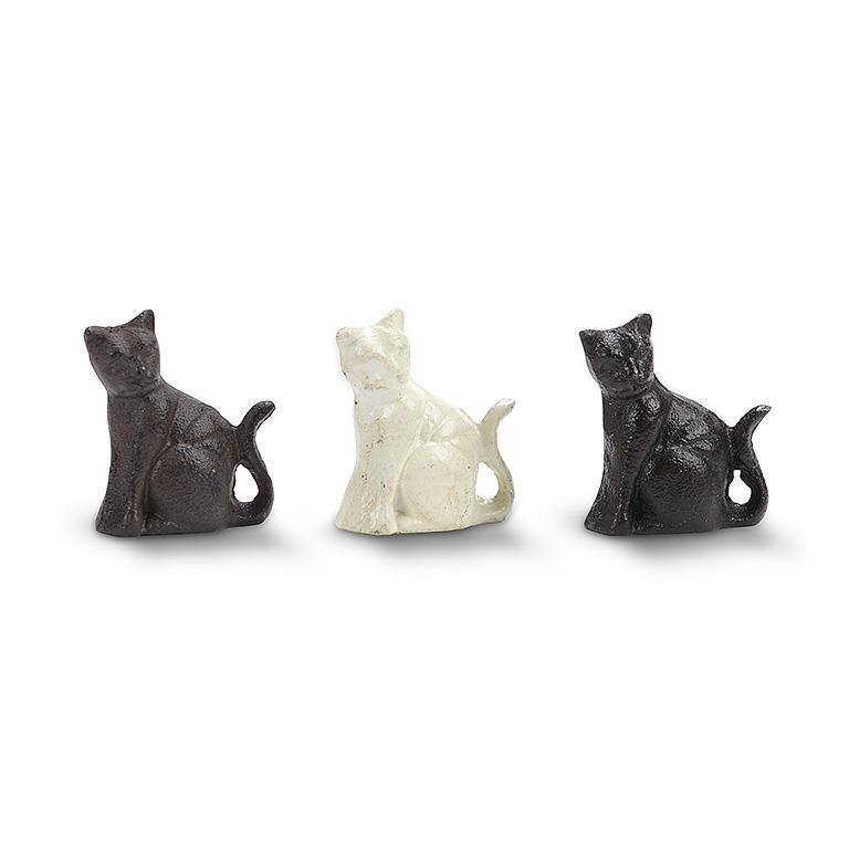 Mini Cast Iron Sitting Cat (3 Colors)