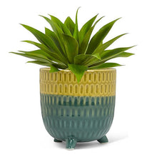 Load image into Gallery viewer, Large Two-Tone Footed Planter
