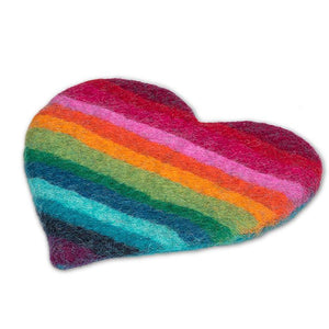 Felted Rainbow Heart (Back in Stock!)