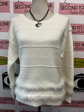 Load image into Gallery viewer, Off White Eyelash Sweater
