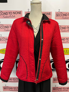 Cleo Red Quilted Jacket (Size S)
