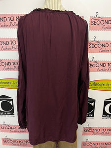 Burgundy Blouse (Size 14)