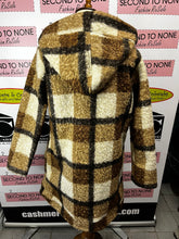 Load image into Gallery viewer, Brown Large Plaid Teddy Bear Coat
