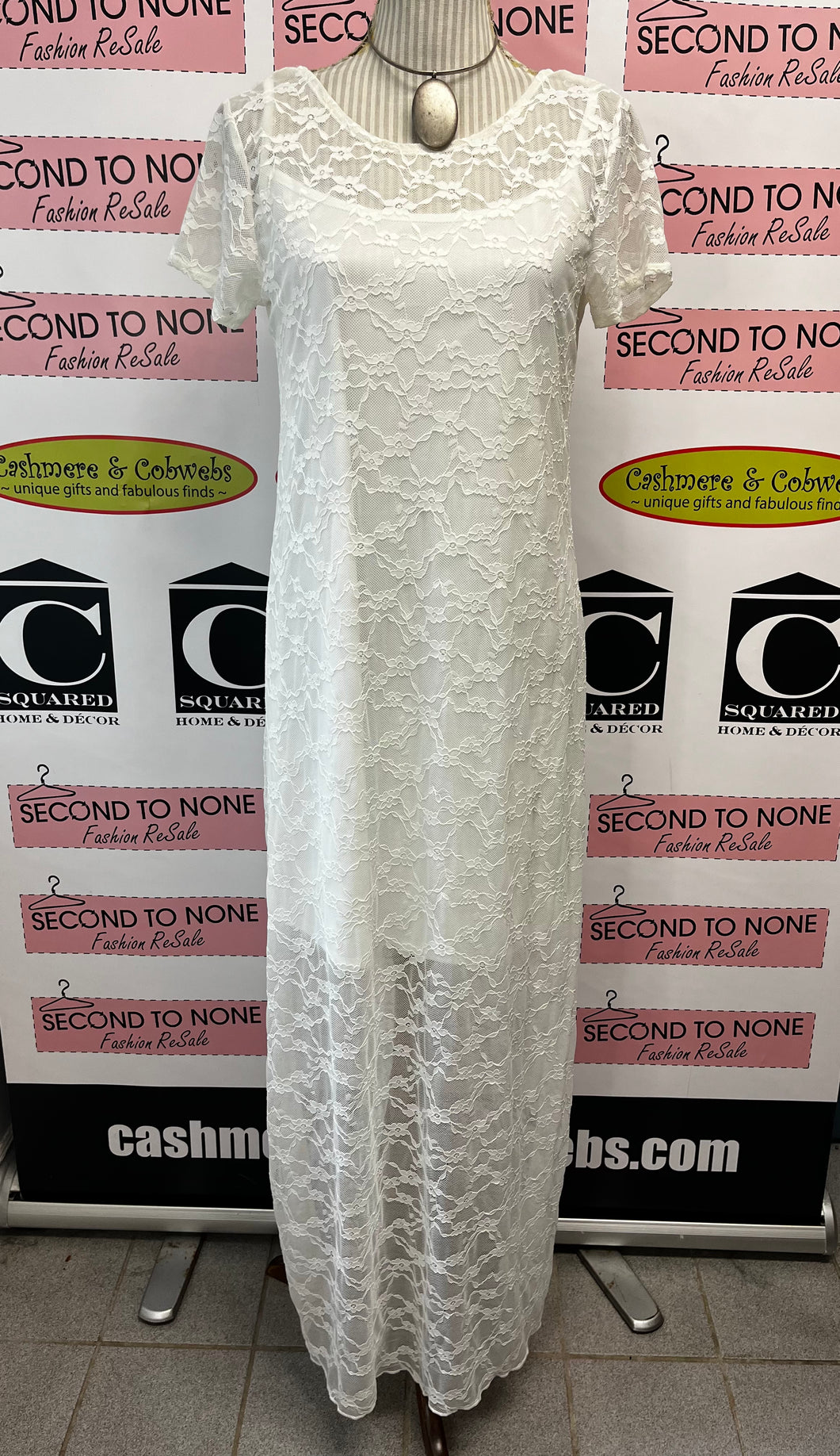 Wild Fable White Lace Dress (Size L)