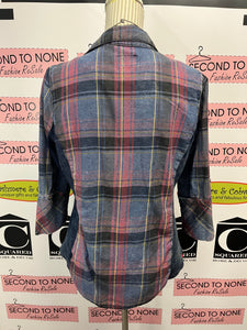Ci Sono Cotton Plaid Shirt (Size L)