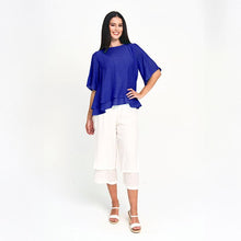 Cargar imagen en el visor de la galería, Red Coral Faux Linen Layer Top
