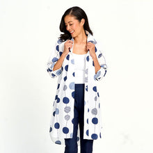 Load image into Gallery viewer, Red Coral Long 100% Cotton Polka Dot Tunic
