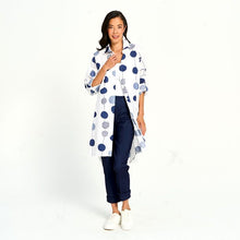 Load image into Gallery viewer, Red Coral Long 100% Cotton Polka Dot Tunic
