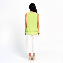 Load image into Gallery viewer, Red Coral Faux Linen Tank Top
