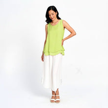 Load image into Gallery viewer, Red Coral Faux Linen Tank Top
