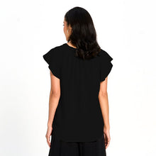 Load image into Gallery viewer, Red Coral Flutter Sleeve Top (2 Colors)

