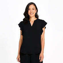 Load image into Gallery viewer, Red Coral Flutter Sleeve Top (2 Colors)
