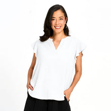 Load image into Gallery viewer, Red Coral Flutter Sleeve Top (2 Colors)
