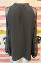 Cargar imagen en el visor de la galería, Anne Klein Sheer Sleeve Blouse (Size M)
