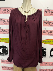 Burgundy Blouse (Size 14)