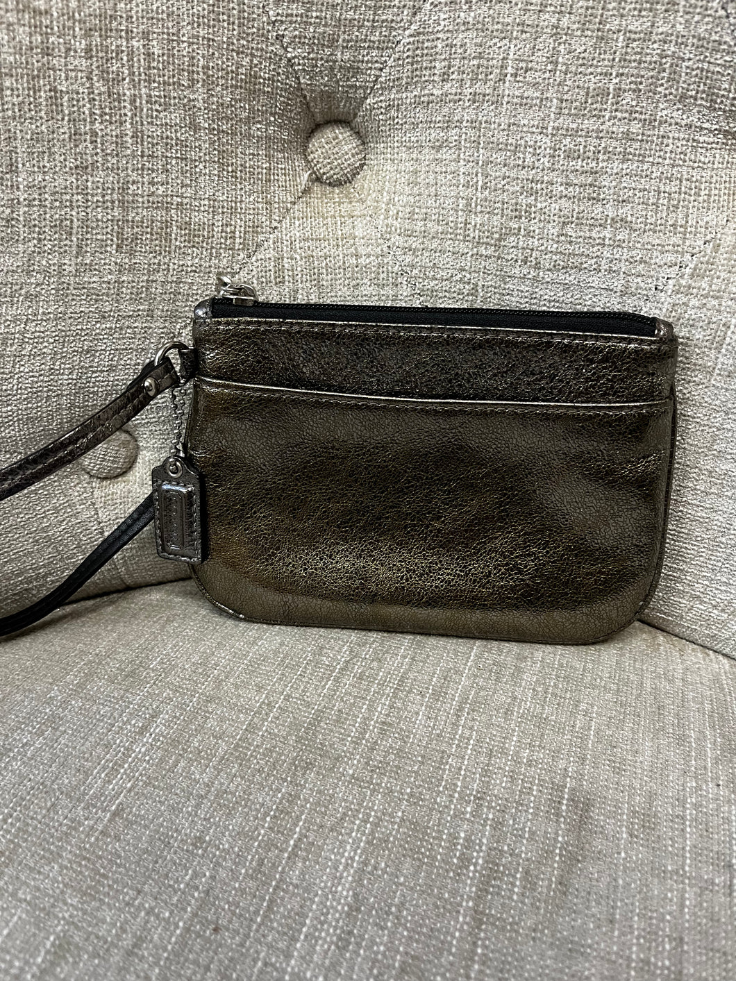 Coach Metallic Wristlet