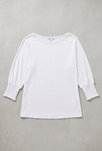 Charger l'image dans la galerie, 3/4 Sleeve Top with Ruched Cuff Details (2 Colors)
