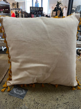 Load image into Gallery viewer, Square Yellow Fringe Pillow
