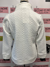 Load image into Gallery viewer, White Sweater-Style Puffer Jacket
