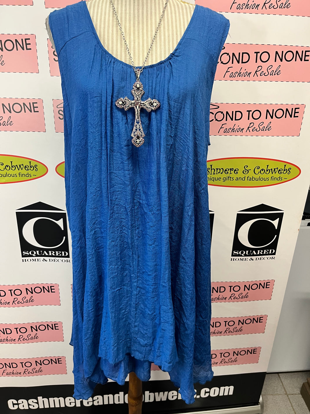 Royal Blue Layered Tunic/Dress (Size XL)