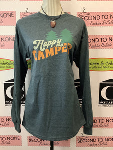 Happy Camper Long Sleeve Shirt (Unisex)