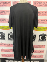 Load image into Gallery viewer, Red Coral Floral Accent T-Shirt Dress/Tunic (One Size)
