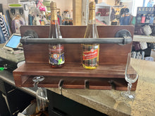 Load image into Gallery viewer, Industrial Pipe Wine Glass &amp; Bottle Rack
