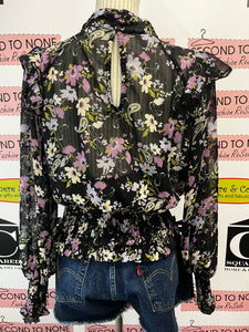 ASTR the Label Ruffle Sleeve Blouse (Size S)
