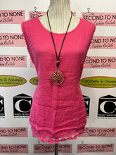 Load image into Gallery viewer, Made In Italy Pink Linen Tank (Size L)
