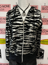 Load image into Gallery viewer, Candy Couture Metallic Zebra Print Hoodie (Size M)
