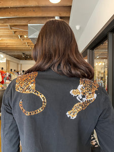 Black Denim Tiger Jacket (Only S Left!)