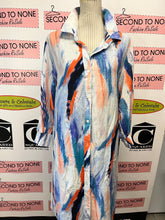 Load image into Gallery viewer, NWT Watercolour Button Front Overlay/Dress (Size XL)
