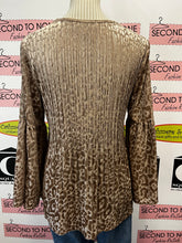 Load image into Gallery viewer, Investments Animal Print Velvet Blouse (Size M)
