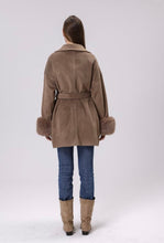 Load image into Gallery viewer, Belted Coat with Faux Fur Cuff (2 Colors)
