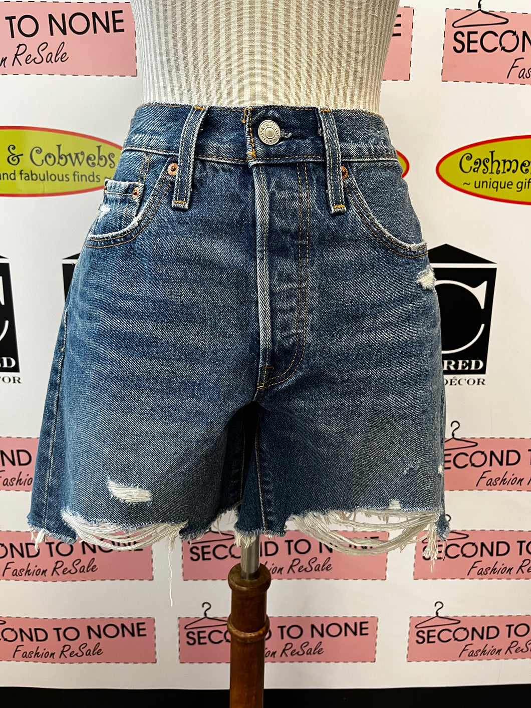 Levi's 501 Denim Shorts (Size 26W)