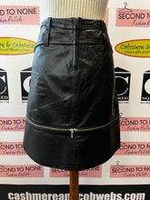 Load image into Gallery viewer, Danier Black Leather Mini Skirt (Size 10)

