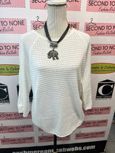 Load image into Gallery viewer, White Open Knit Top (Size M)
