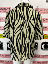 Load image into Gallery viewer, Lana Lee Beige Zebra Print Top (Size 10)
