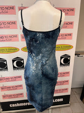 Cargar imagen en el visor de la galería, Blue Sequin Spaghetti-Strap Dress (Size Small)
