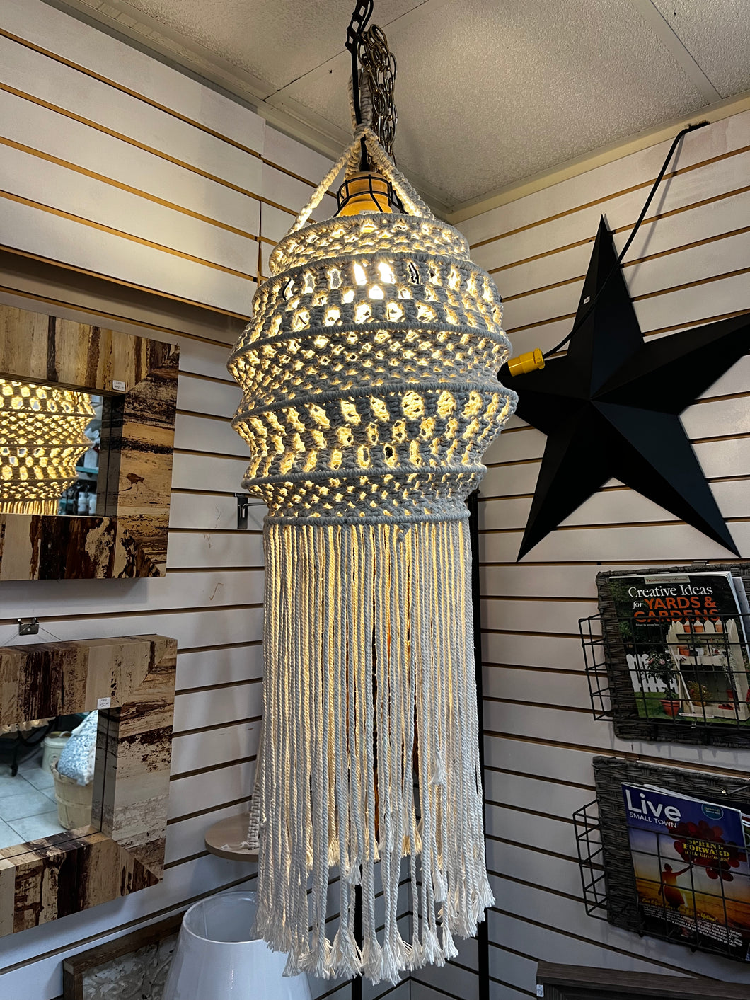 Macrame Hanging Light