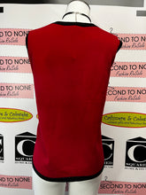 Load image into Gallery viewer, Vintage Dress Barn Red &amp; Black Sleeveless Sweater (Size M)
