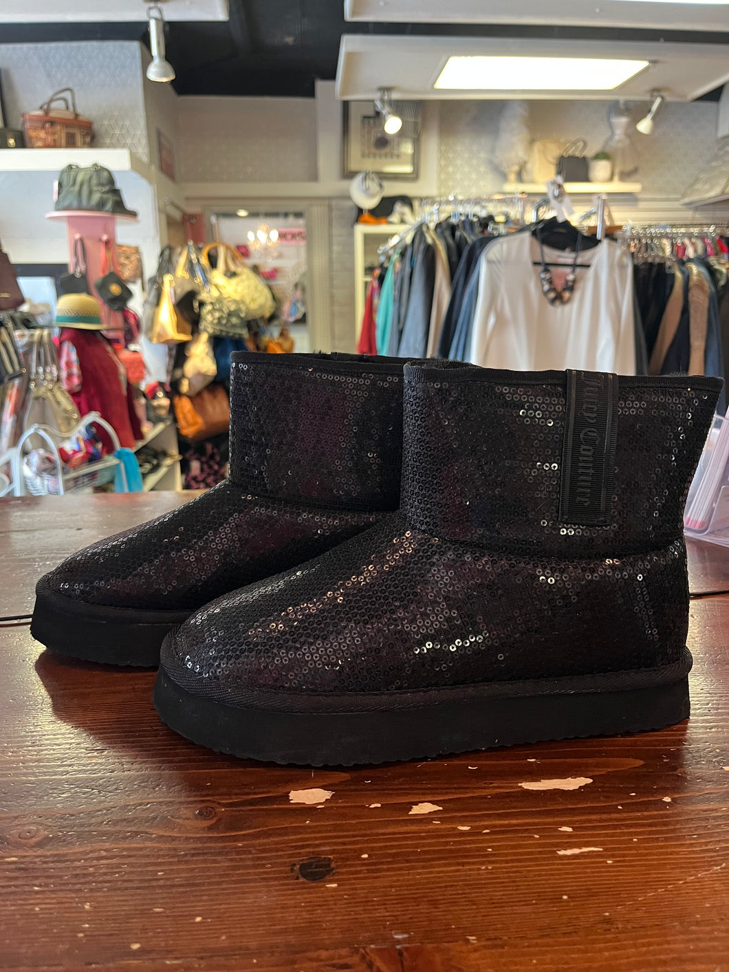 Juicy Couture Sequin Boots (Size 9)