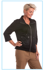 Black Zipper Jacket (Only 1 XXL Left!)