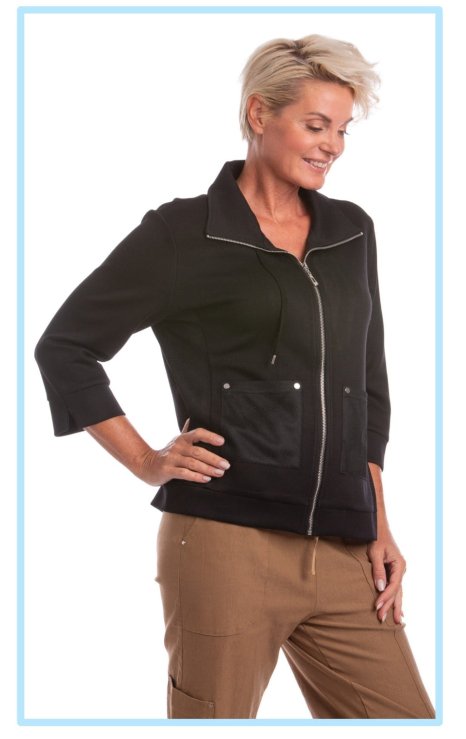 Black Zipper Jacket (Only 1 XXL Left!)