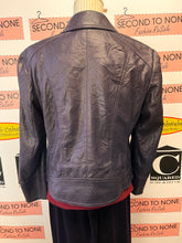 Load image into Gallery viewer, Dark Purple Faux Leather Jacket (Size 10P)
