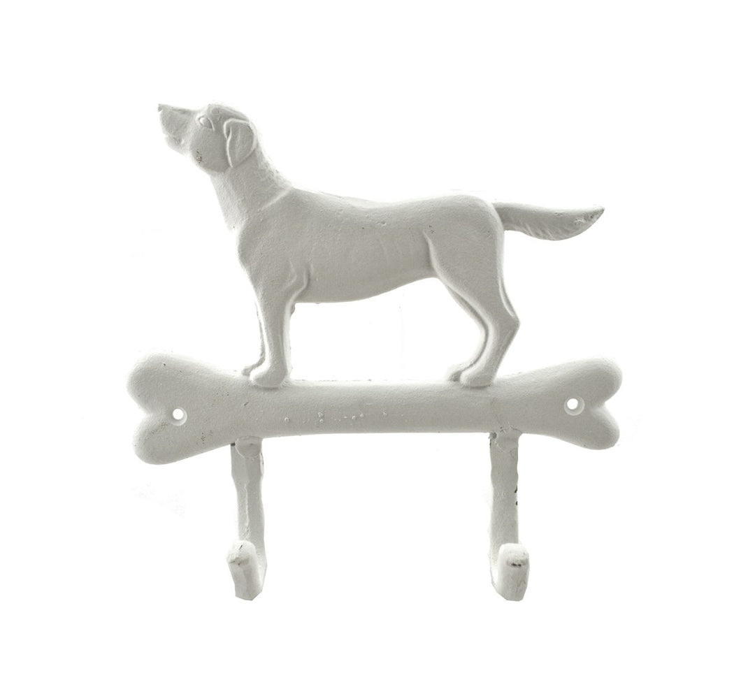 Cast Iron Dog & Bone Hook (2 Colours)
